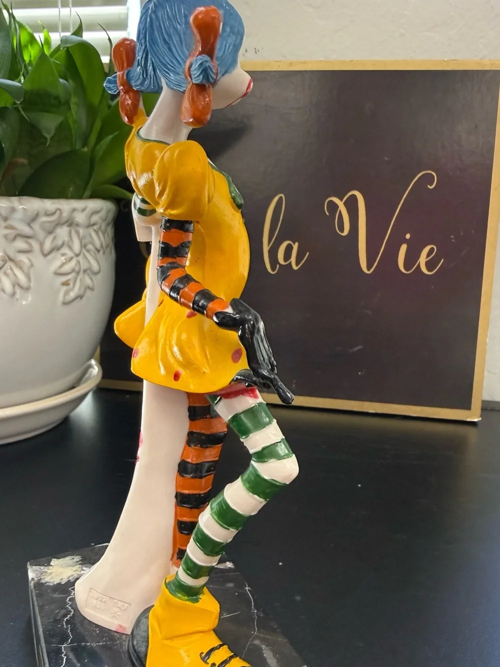 Vintage Fontanini Depose Italy Girl Clown Figurine Decorative Statue Home Accent